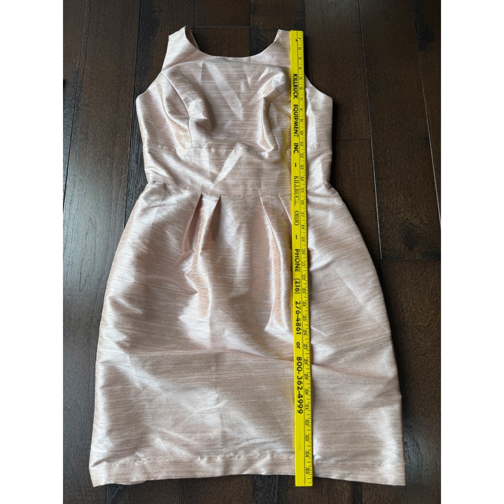 Alfred Sung Pearl Pink Bow Back Dupioni Cocktail Dress D522 Womens 10 event - Picture 10 of 10